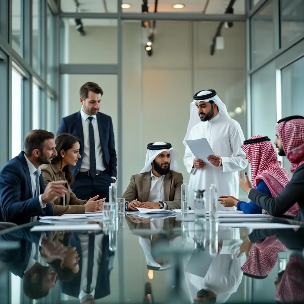 اجتماع فريق العمل لمناقشة استراتيجيات التوسع
